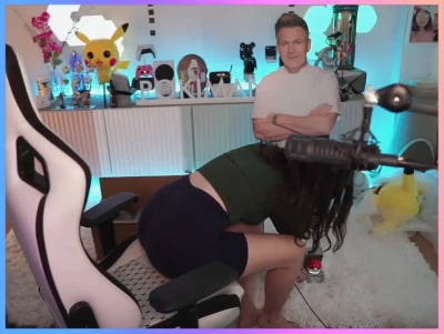 pokimane - petite girl in chastity 😳