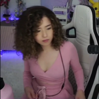 pokimane - whispers boobs float in the water