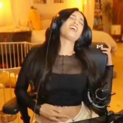 valkyrae - playing with my huge heavy pecs