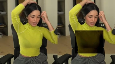 valkyrae - Latex skirt and booty worship;)