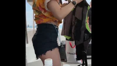 onigiri - How bout some water bouncing off Katie's butt! After all, it is