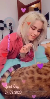 victoriahillova - Belated 420 vid  It’s hard to smoke and cum at the same time 😩
