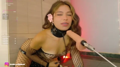 yourrmuse_ - Bouncing on a workout ball in a black and pink Gothic babydoll Song:
