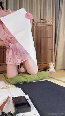 shodogirl - Partly removed clothes.