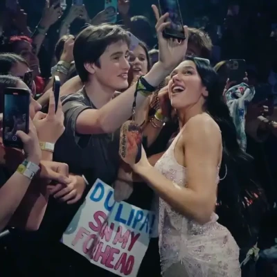 dualipa - Who wants to see a big hard real cock inbetween these massive tits??