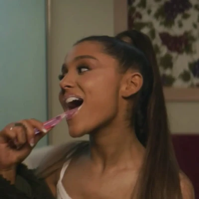 arianagrande - play with these perky tits of mine, shoving your face in.. licking