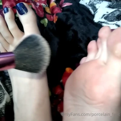 feet_porcelain - The finger at the beginning is showing some of the cum from my first