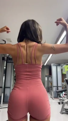 mariabecerra - I know my ass is extremely mesmerizing in this shiny one piece.