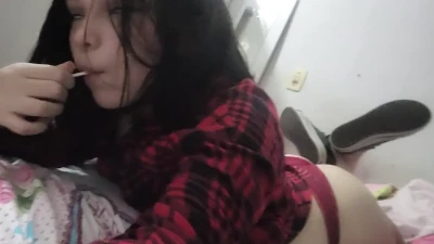 bubu66666 - A little double ended dildo action  Our butt plugs are so cute  too 