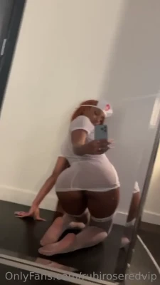 rubirose - Sitting at my computer, but my boobs distracted me! I'm home in