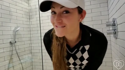 danidaniels - i beat vicky in the game so she had to strap me 😈