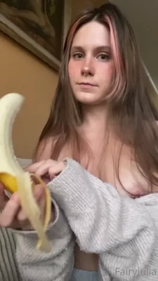 fairyjulia - (8) Sexy pictures showing off my tits while laying down waiting for
